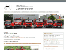 Tablet Screenshot of containerdienst-knolle.de